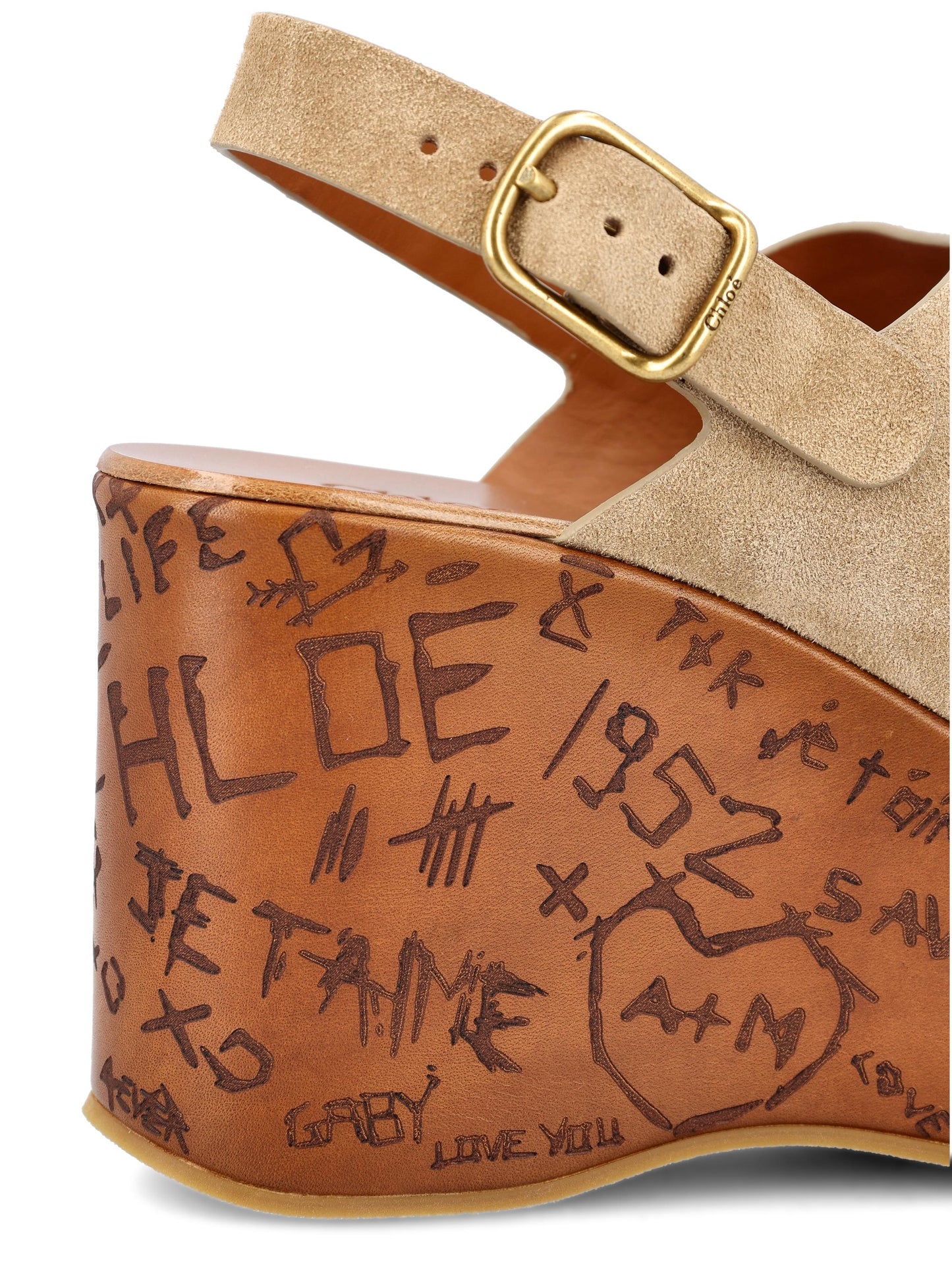 Sandali realizzati in pelle di vitello. CH25A10GRY 751 CHLOE'