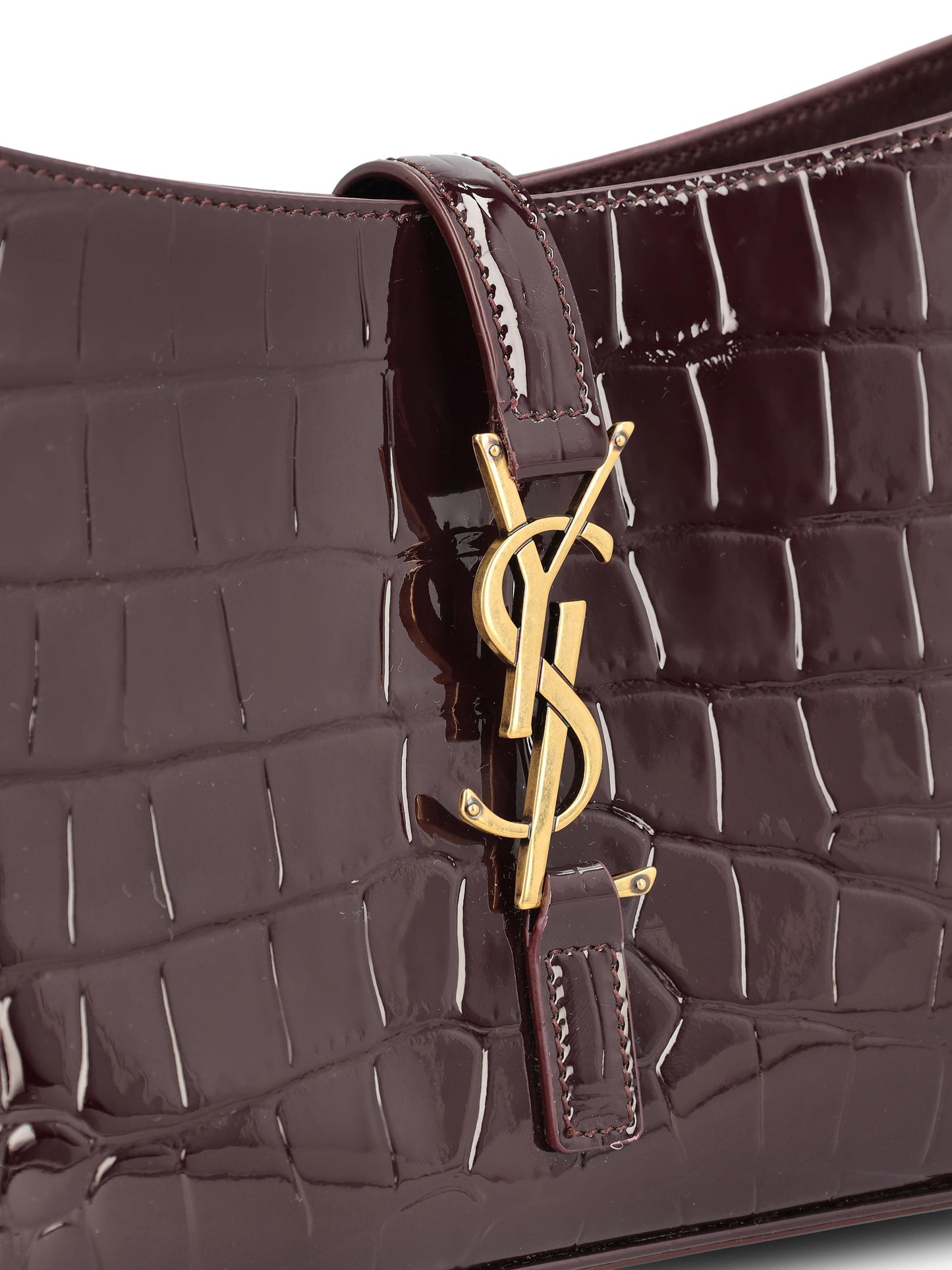 Borsa LE 5 À 7 in vernice goffrata coccodrillo. 657228 AAGKR6581 SAINT LAURENT