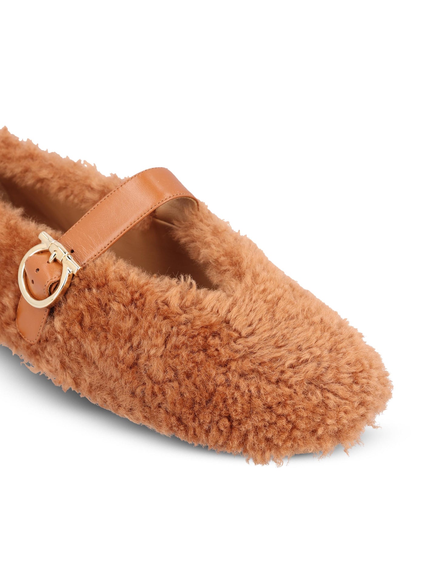 Ballerine realizzate in shearling 01K586 787504003 SALVATORE FERRAGAMO