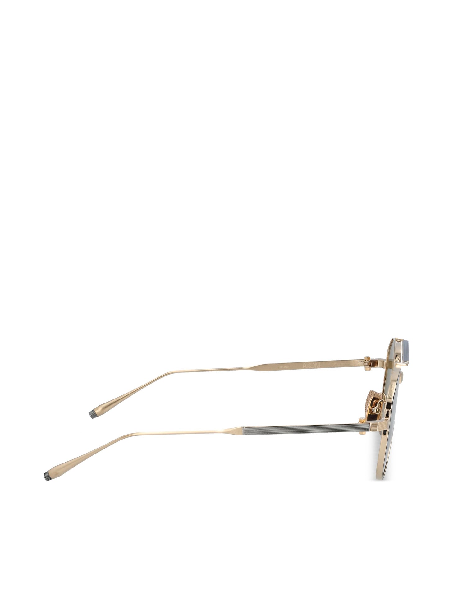 Occhiali da sole realizzati in titanio. AKS-521A-57 GLD - BLK AKONI