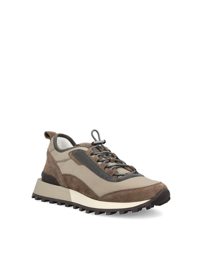 Sneakers realizzate in tessuto tecnico e camoscio. MZSFG3045 C8769 BRUNELLO CUCINELLI