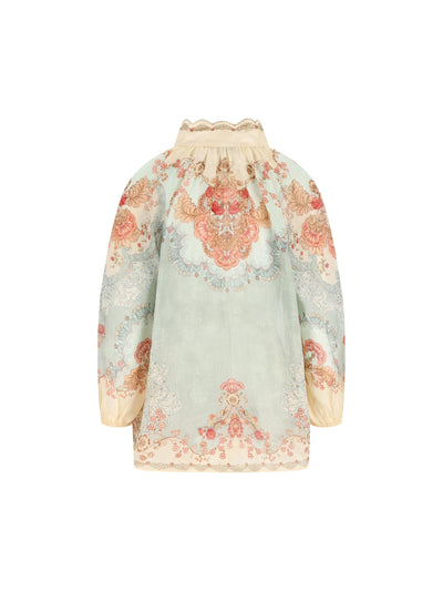 Blusa realizzata in ramiè 4273TRS263 WPFM ZIMMERMANN