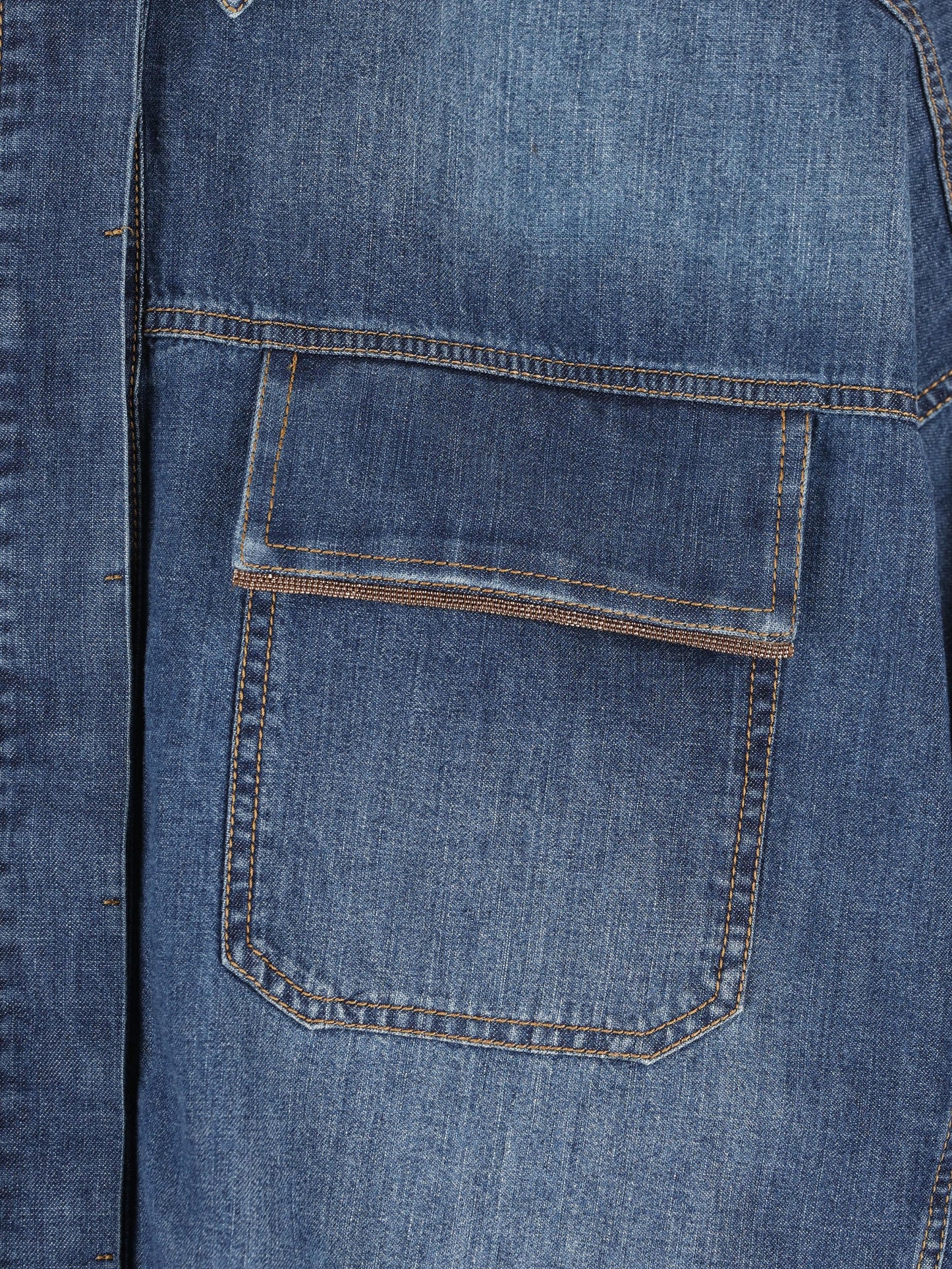 Camicia in denim MH192RB506 C9562 BRUNELLO CUCINELLI