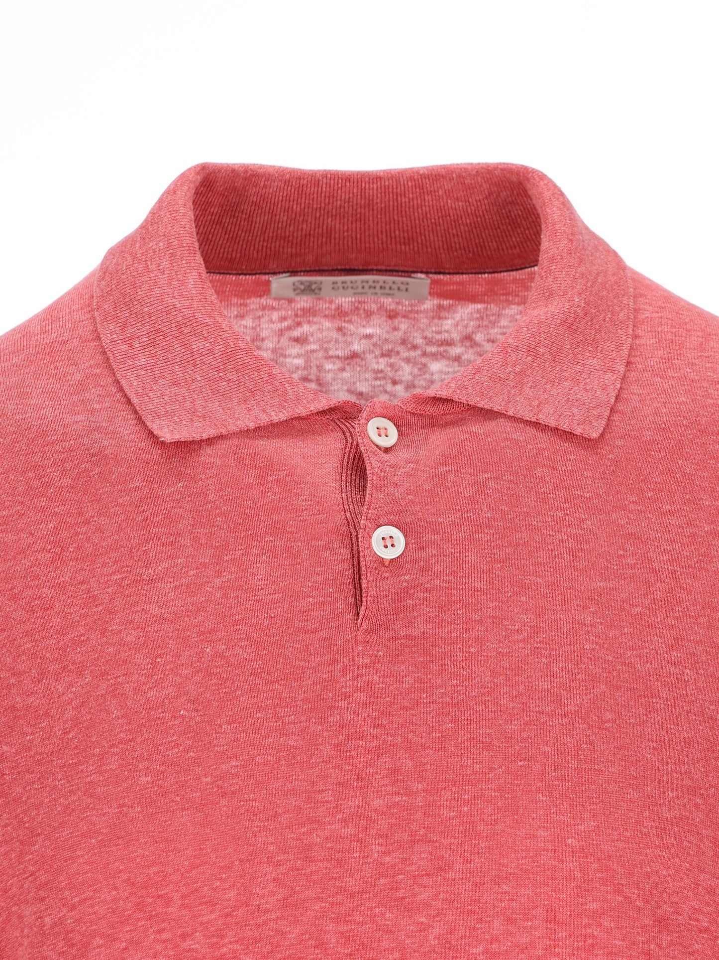 Polo realizzata in lino e seta. MSL806105 C7781 BRUNELLO CUCINELLI