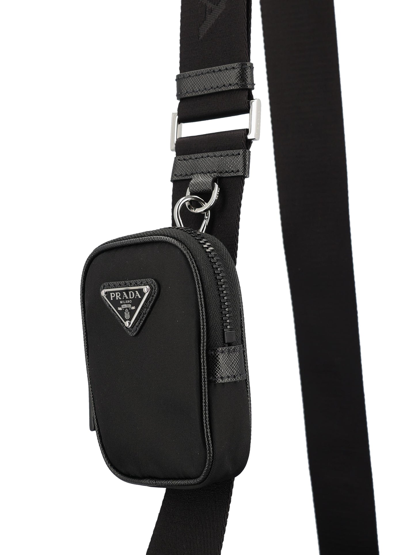 Borsa a Tracolla in Re-Nylon e Pelle Saffiano Nero 2VD034 2DMHF0002 PRADA