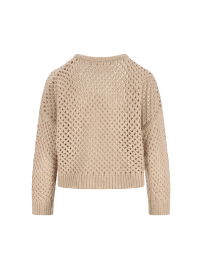 Maglione traforato in cashmere e seta 2521366142600 002 MAX MARA