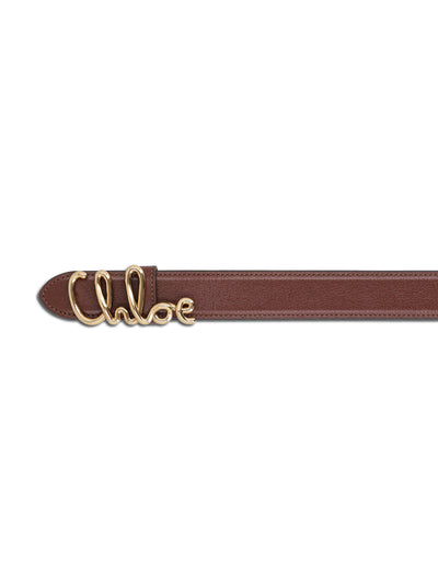 Cintura realizzata in pelle di bufalo e ottone. CH26SBB14BLB 27M CHLOE'