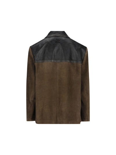 Giubbotto realizzato in pelle. MPW013 19MNF0017 MIU MIU