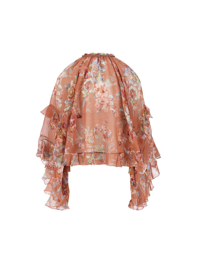 Blusa realizzata in cotone e seta. 5689TRS261 CNFL ZIMMERMANN