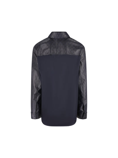 Camicia in pelle con motivo GG 833460 XNA734139 GUCCI