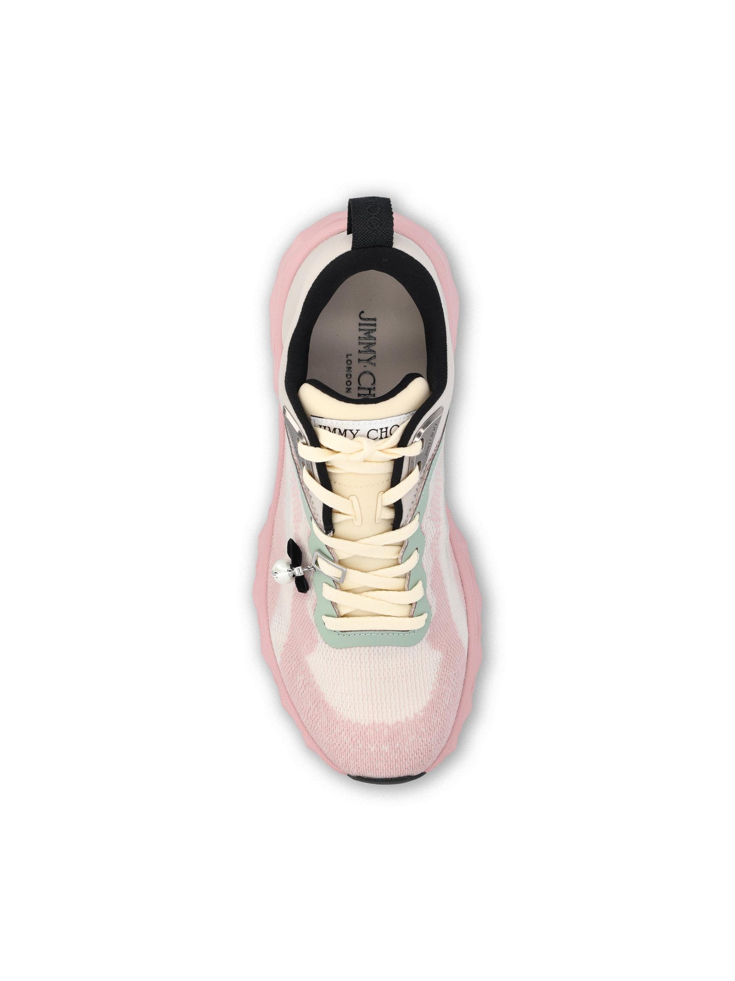 Sneakers realizzate in pelle e lycra. DIAMOND RUN/F ZGEVMOON/ROSE MIX JIMMY CHOO