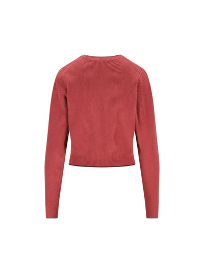 Pullover corto con logo in maglia di lana CH26SMP39710 6AN CHLOE'