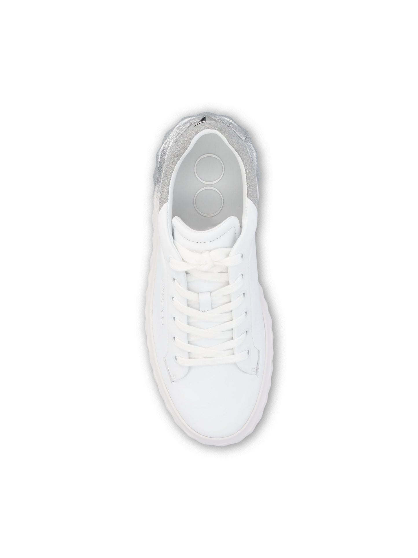 Sneakers realizzate in pelle. DIAMOND MAXI/FII IVRVWHITE/SILVER JIMMY CHOO
