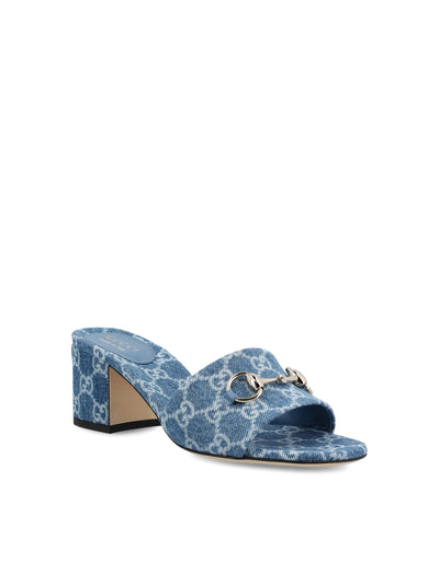 Sandalo slider realizzato in tessuto GG. 854882 FAFGT4746 GUCCI