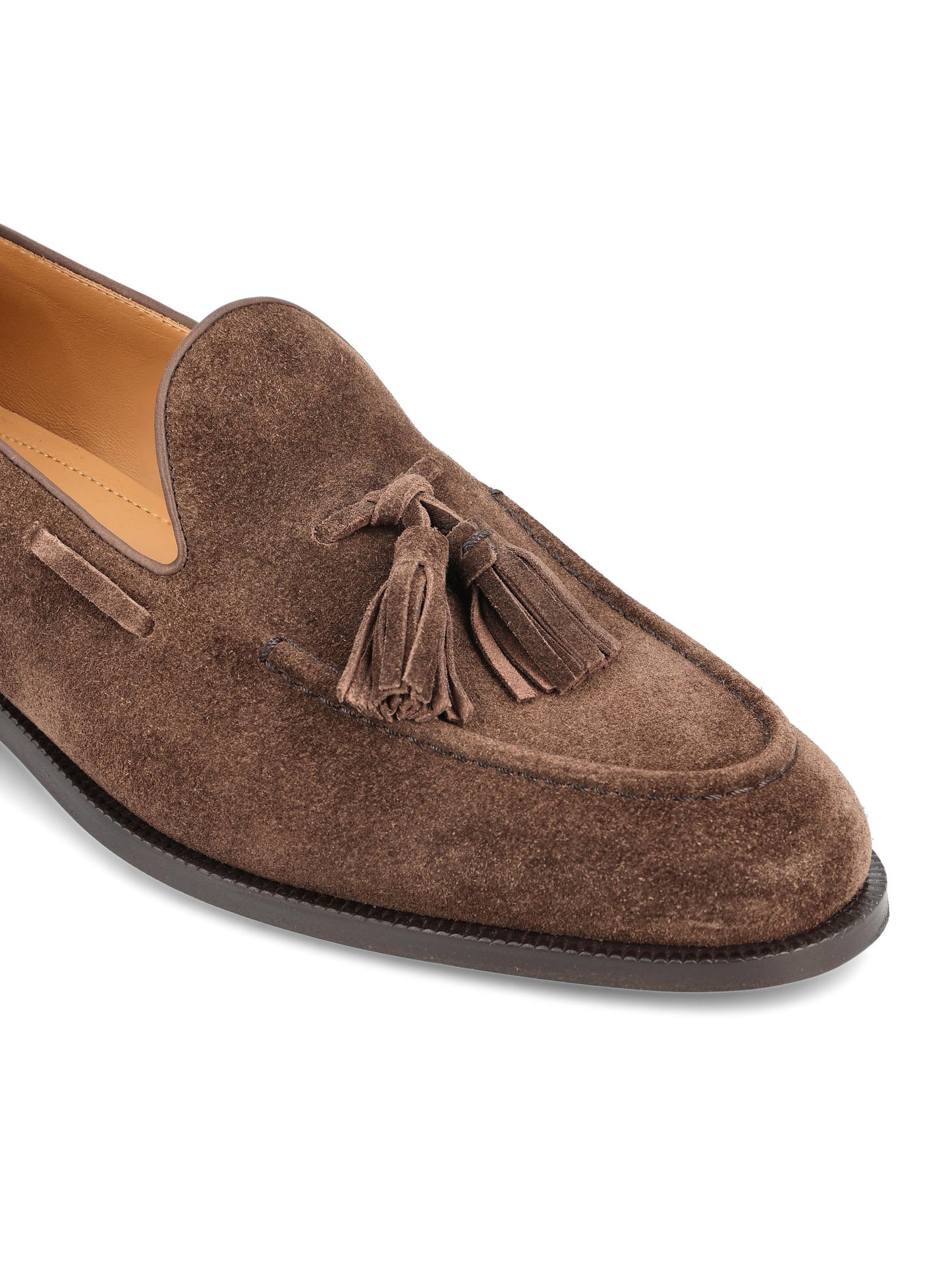 Mocassini realizzati in pelle di vitello scamosciata. FAP6766 H026 LORO PIANA