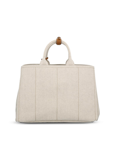 Borsa realizzata in cotone e lino. 2VG131 2CX9F0018 PRADA