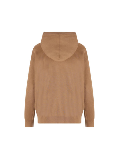 Felpa in Lana Vergine con Cappuccio e Logo in Velluto 2521366222600 013 MAX MARA