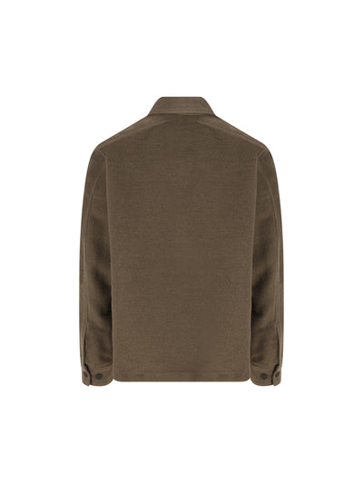 Overshirt in Lana e Cotone con Tasche 19MMOS008A 110527A696 MASSIMO OSTI STUDIO