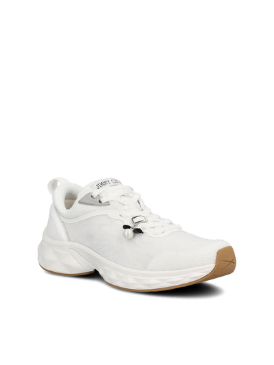 Sneakers realizzate in pelle e lycra. DIAMOND RUN/F ZGEVWHITE MIX JIMMY CHOO
