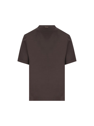 T-Shirt realizzata in cotone e seta. UH386A3 H718202 ZEGNA