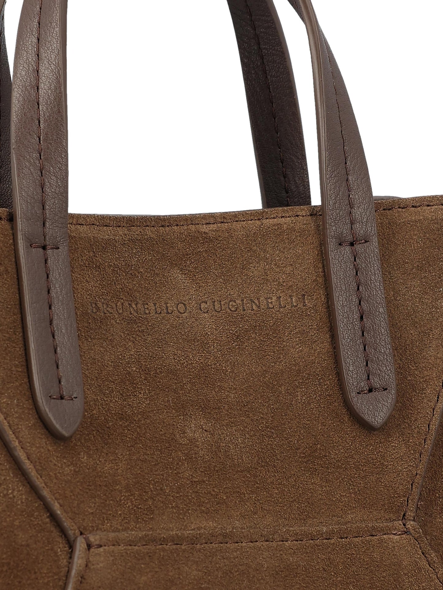 Borsa BC Duo mini in camoscio con monile. MBDLD2675 C8769 BRUNELLO CUCINELLI