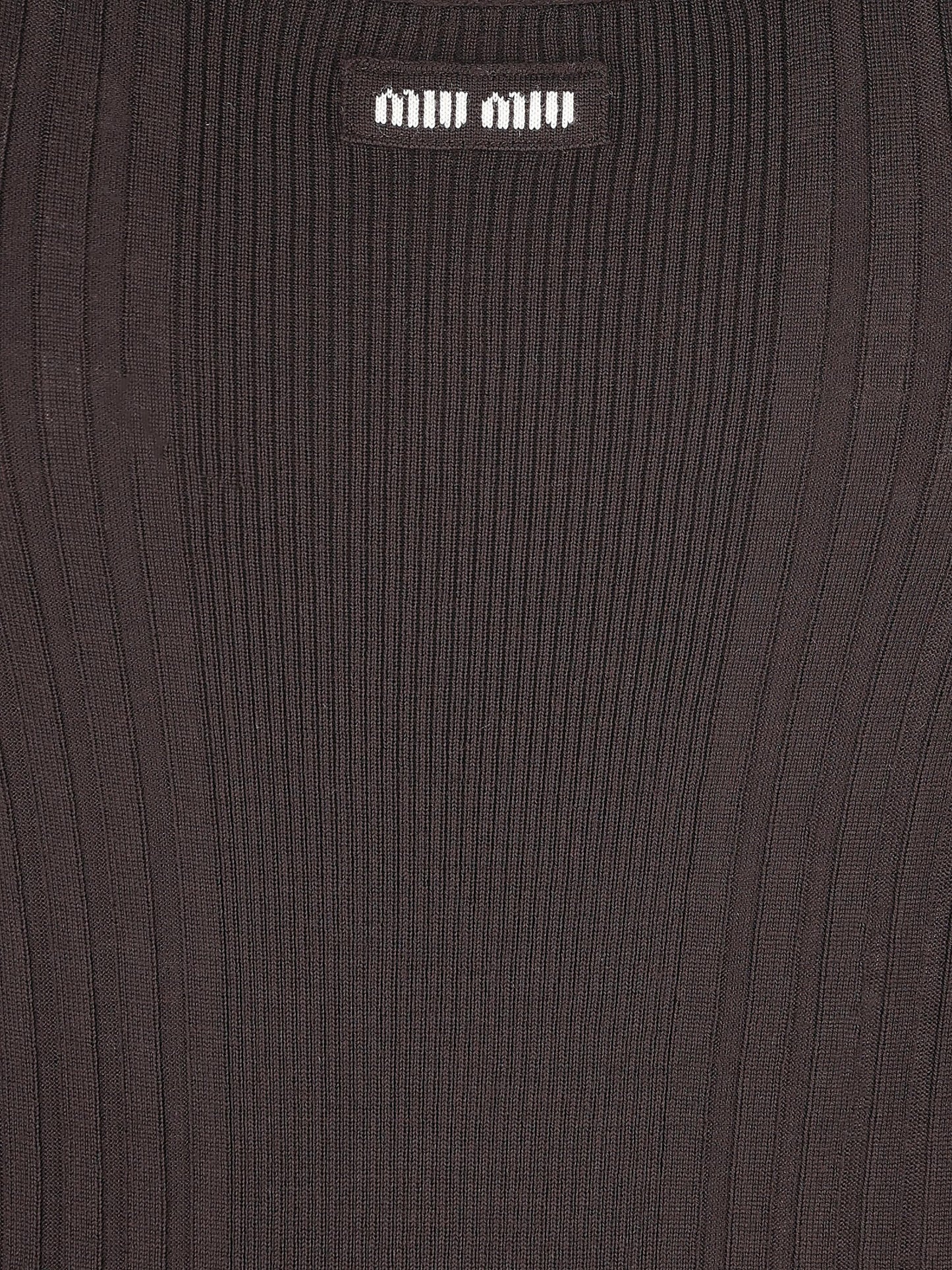 Canotta realizzata in lana vergine. MMV326 18TWF0003 MIU MIU