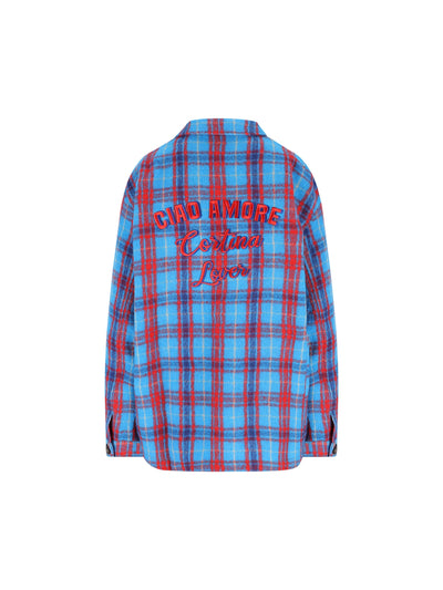 Giacca in lana vergine check "Ciao Amore Cortina Lover" F25TT1133K 11 GIADA BENINCASA