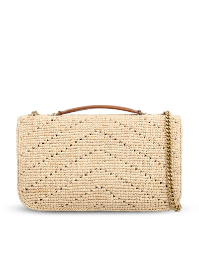 Borsa a spalla realizzata in rafia 868575 GAAFY2791 SAINT LAURENT