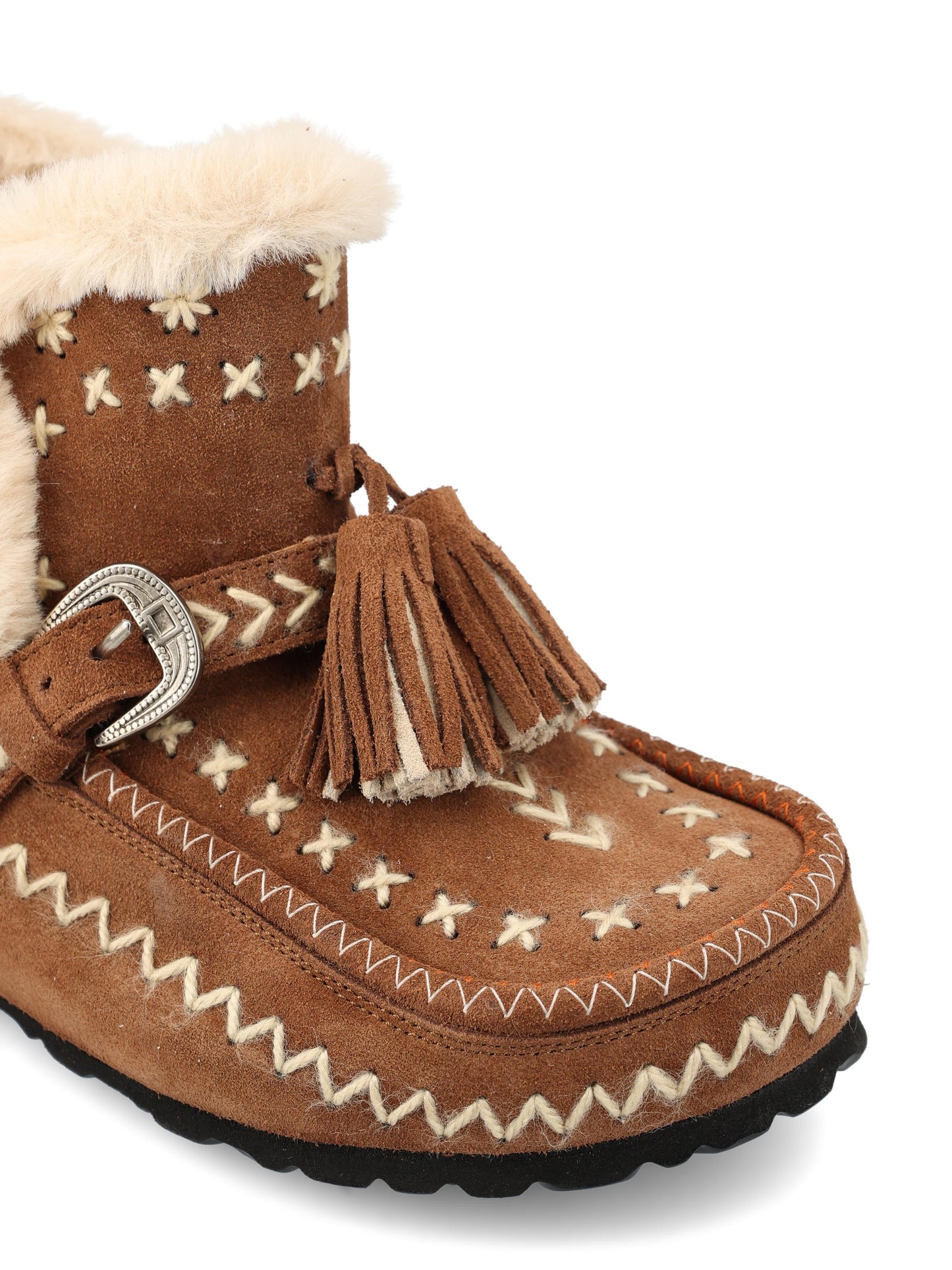 Stivali realizzati in pelle di vitello. KAI CASTAGNA TAJI