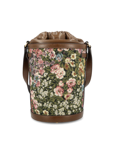 Secchiello in tessuto e pelle. 8W2B0S97DBI R9H VALENTINO GARAVANI