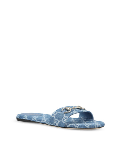 Sandalo slider realizzato in tessuto GG. 835828 FAFGT4746 GUCCI