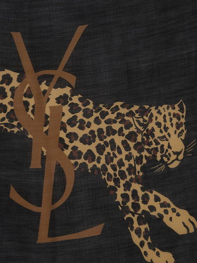 Sciarpa quadrata grande Cassandre in twill di lana 842170 3Y2001079 SAINT LAURENT