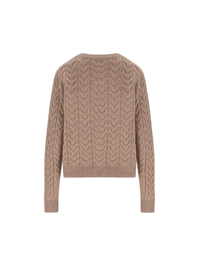 Pullover Max Mara in puro cashmere con lavorazione treccia 2521366032600 002 MAX MARA