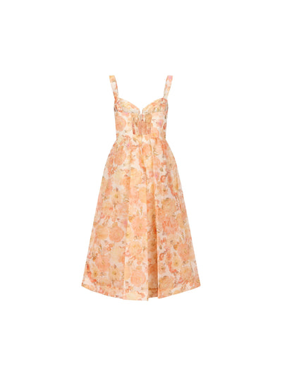 Abito realizzato in misto seta e lino 6847DC261 GLBLM ZIMMERMANN