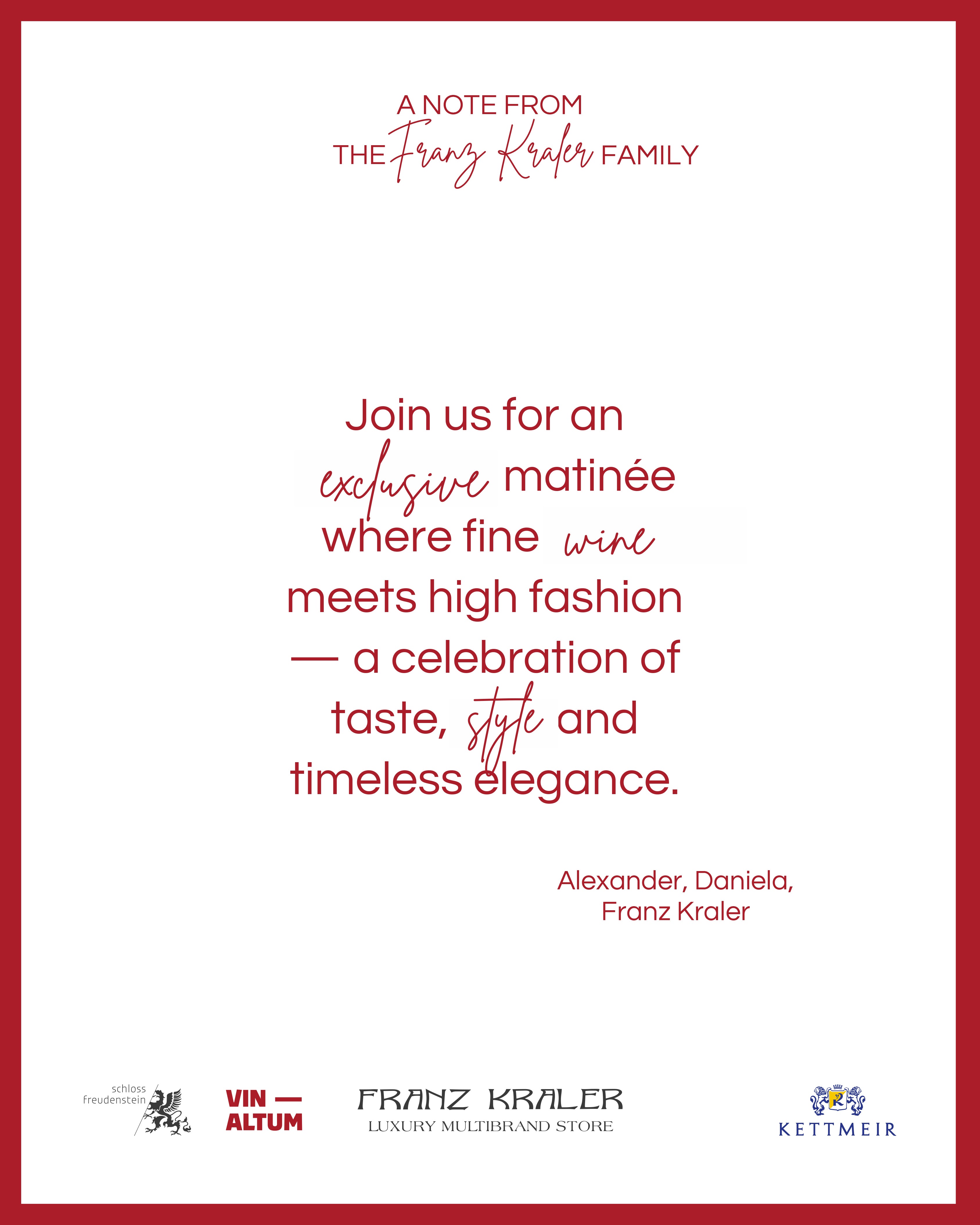 The Club – Matinée esclusivo presso la Boutique Franz Kraler