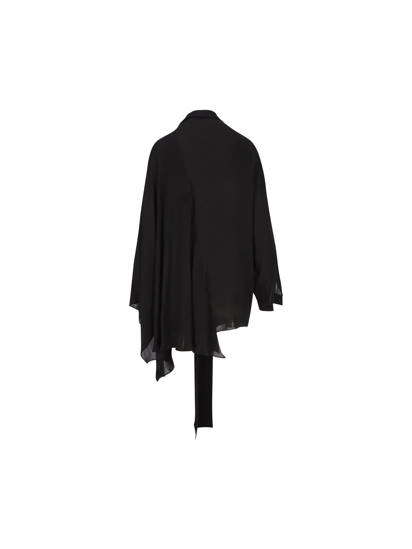 Blusa in georgette di seta effetto slavato con foulard 839280 TIN131000 BALENCIAGA 