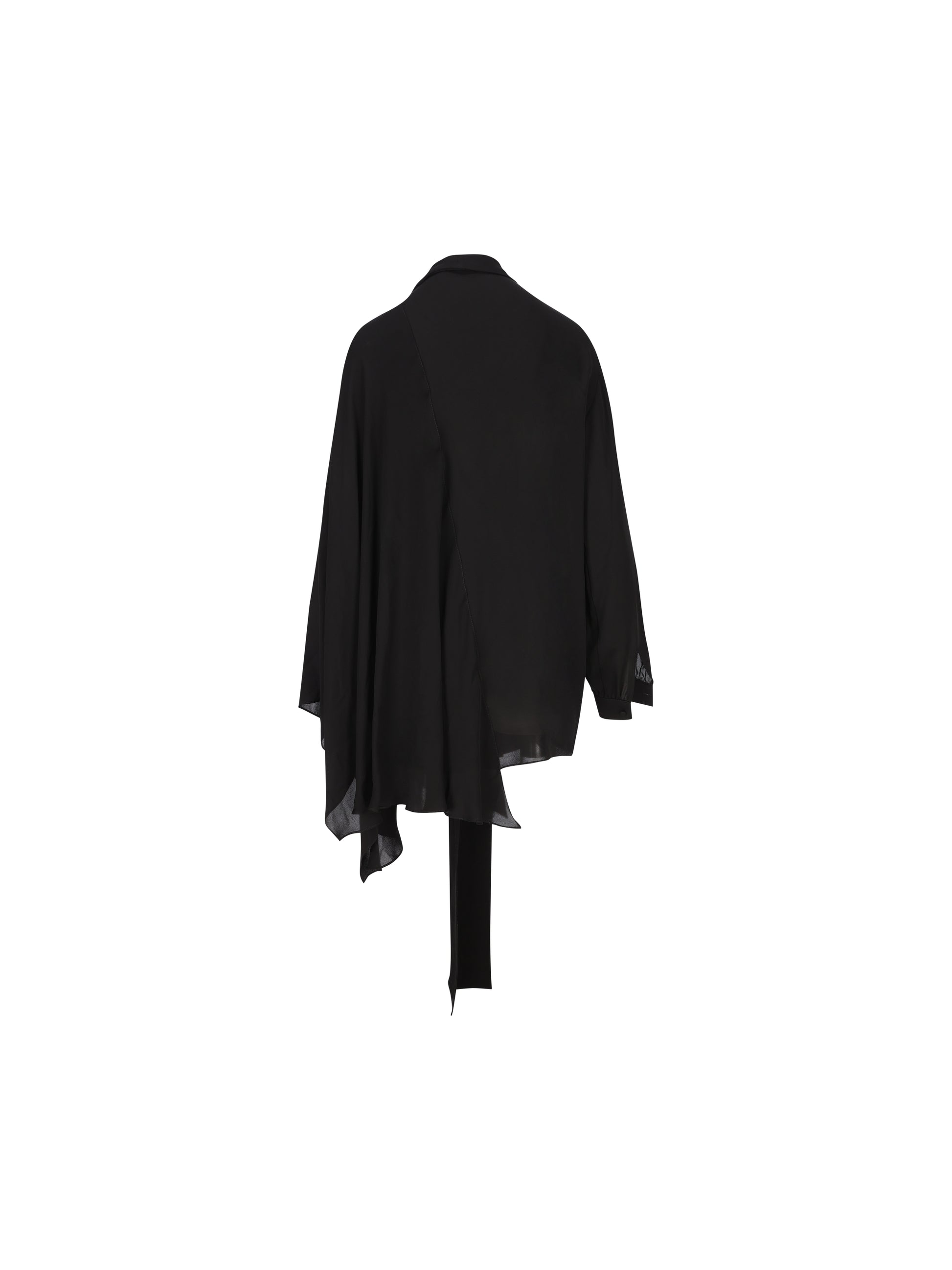 Blusa in georgette di seta effetto slavato con foulard 839280 TIN131000 BALENCIAGA 