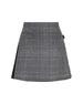 Minigonna Balenciaga a Pieghe in tartan grigio effetto ombreggiato 850673 TQT011240 BALENCIAGA 