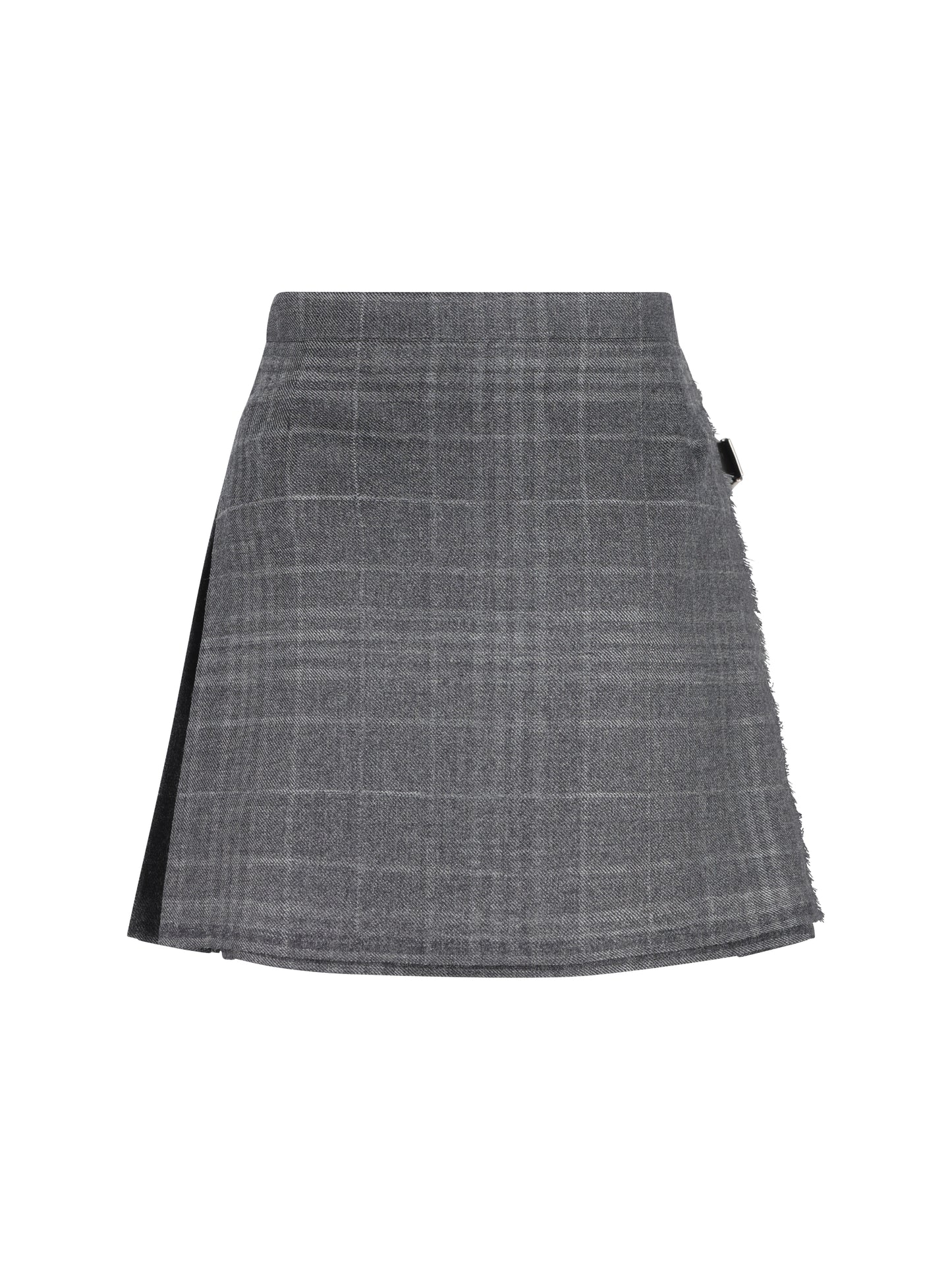 Minigonna Balenciaga a Pieghe in tartan grigio effetto ombreggiato 850673 TQT011240 BALENCIAGA 