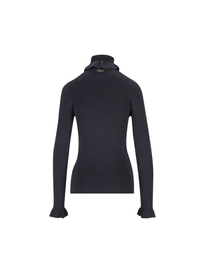 Pullover dolcevita aderente in maglia di lana e cotone. CH25AMP14520 4C4 CHLOE' 