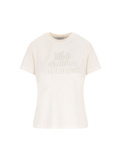 T-Shirt realizzata in viscosa e poliammide. GWP02322 P00211611616 GOLDEN GOOSE 