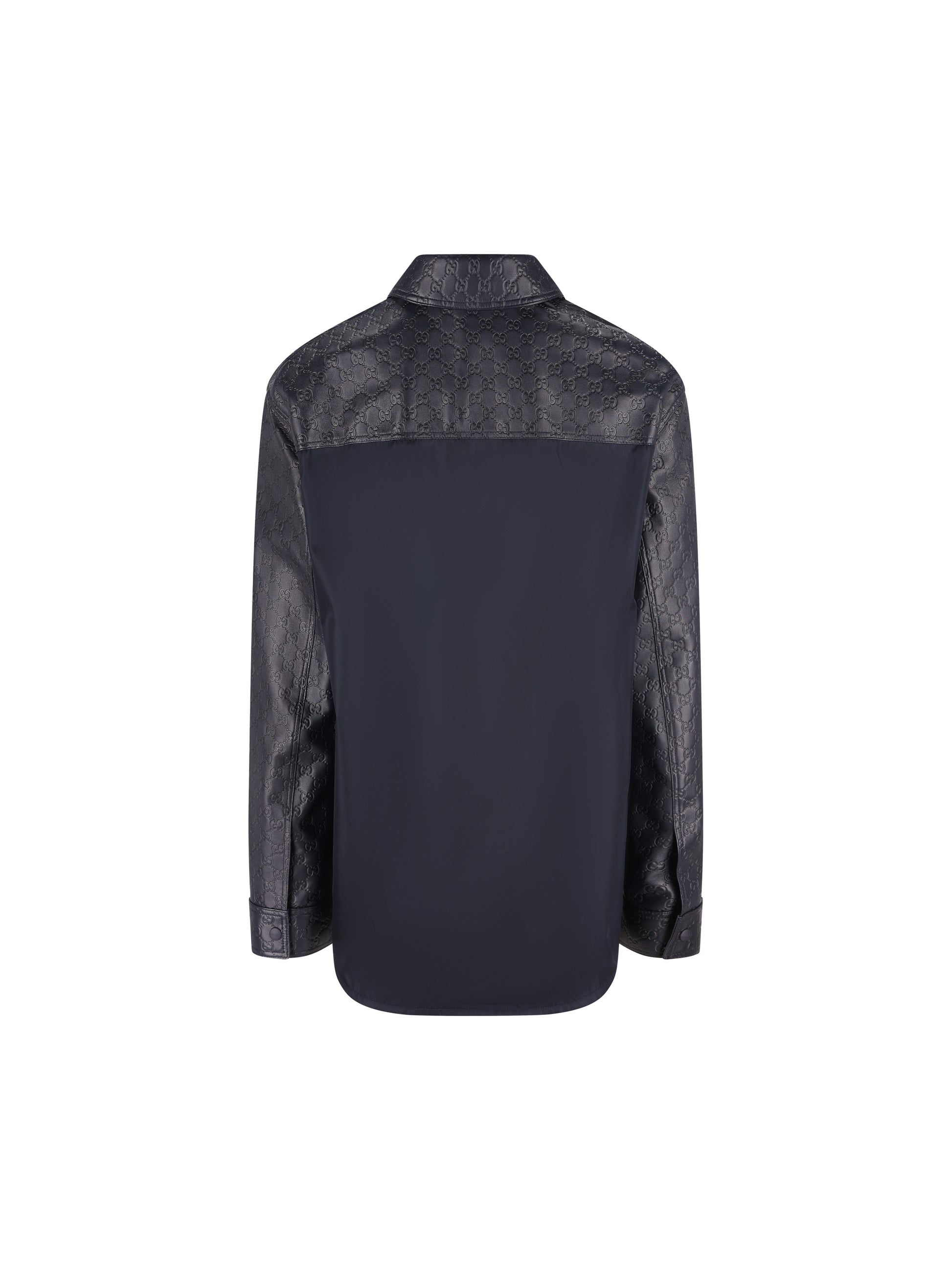 Camicia in pelle con motivo GG 833460 XNA734139 GUCCI 