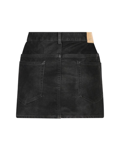 Mini gonna realizzata in poliuretano. 25AJU0363FA-C3B01E 01BK ISABEL MARANT ETOILE 