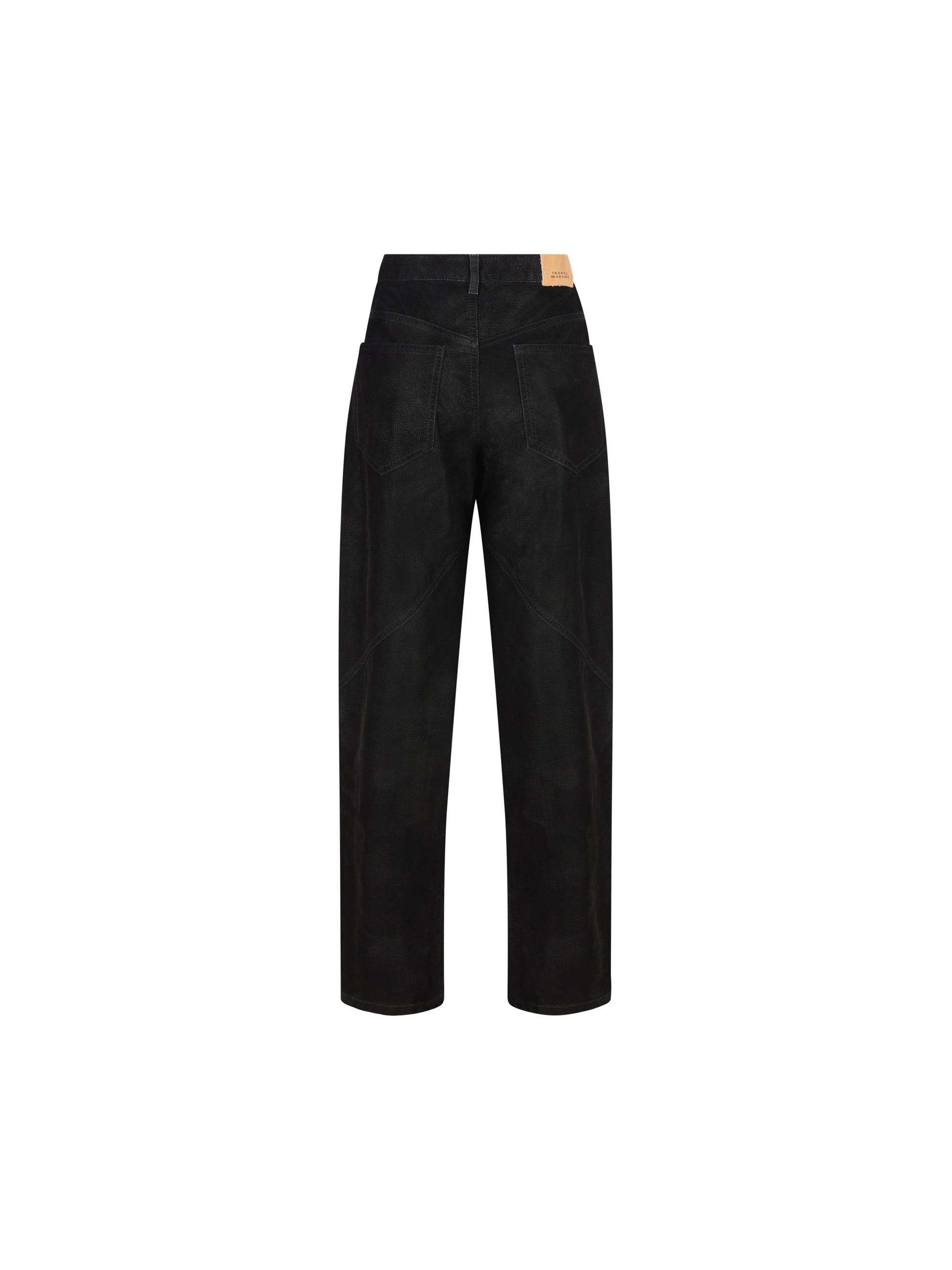 Jeans realizzati in poliuretano. 25APA0556FA-C3B01E 01BK ISABEL MARANT ETOILE 