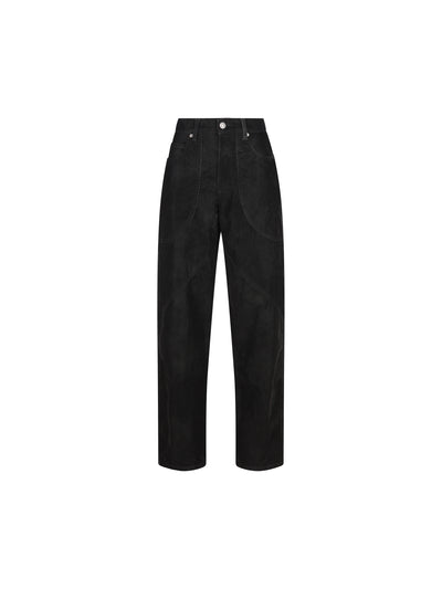Jeans realizzati in poliuretano. 25APA0556FA-C3B01E 01BK ISABEL MARANT ETOILE 