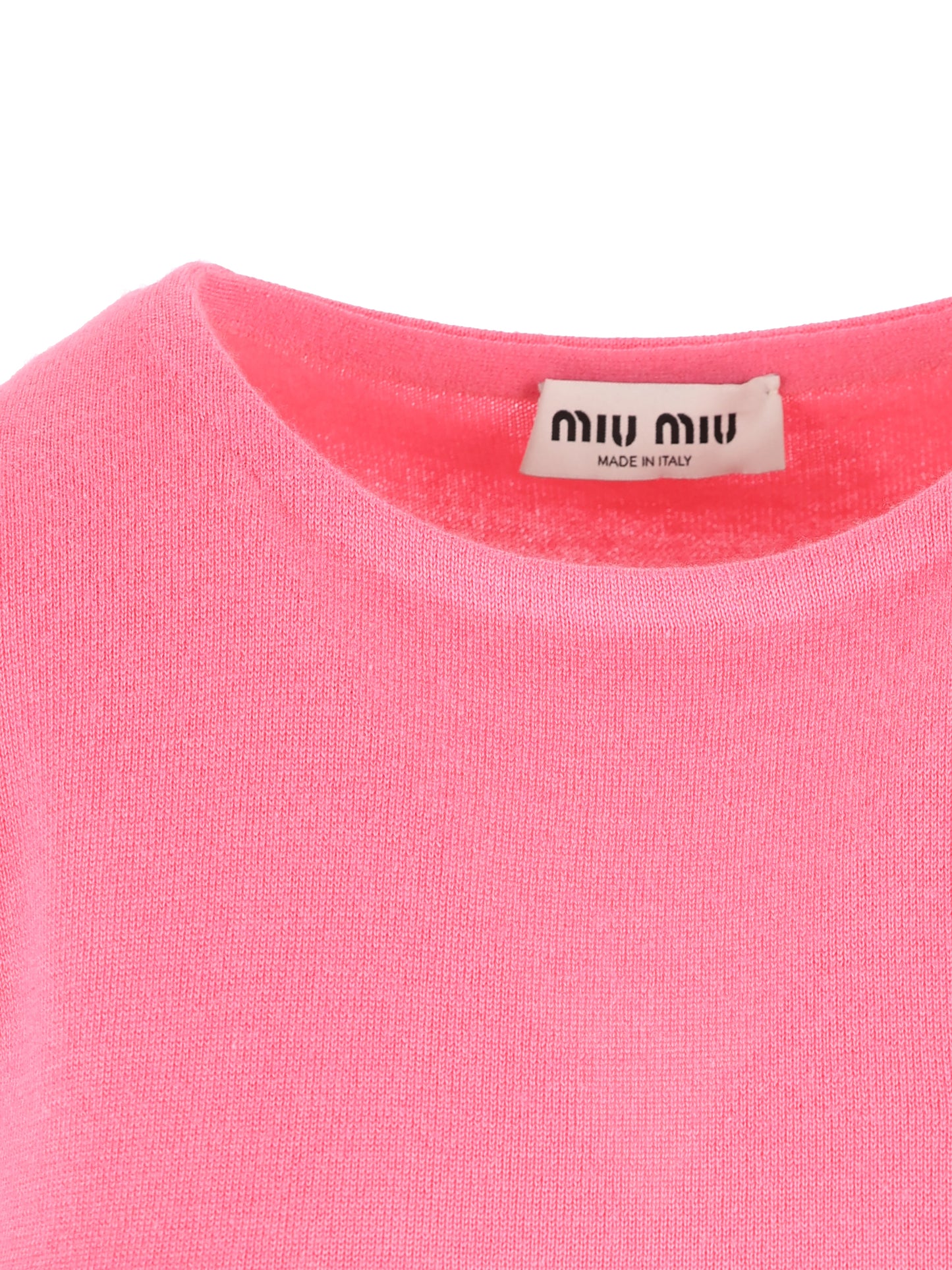 Top Smanicato in Seta e Cashmere MMV314 17I7F0AEJ MIU MIU 