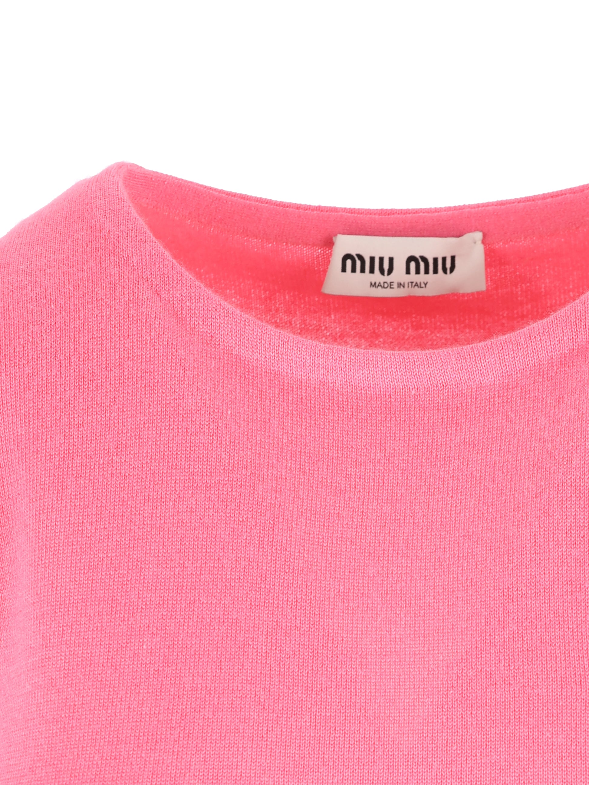 Top Smanicato in Seta e Cashmere MMV314 17I7F0AEJ MIU MIU 