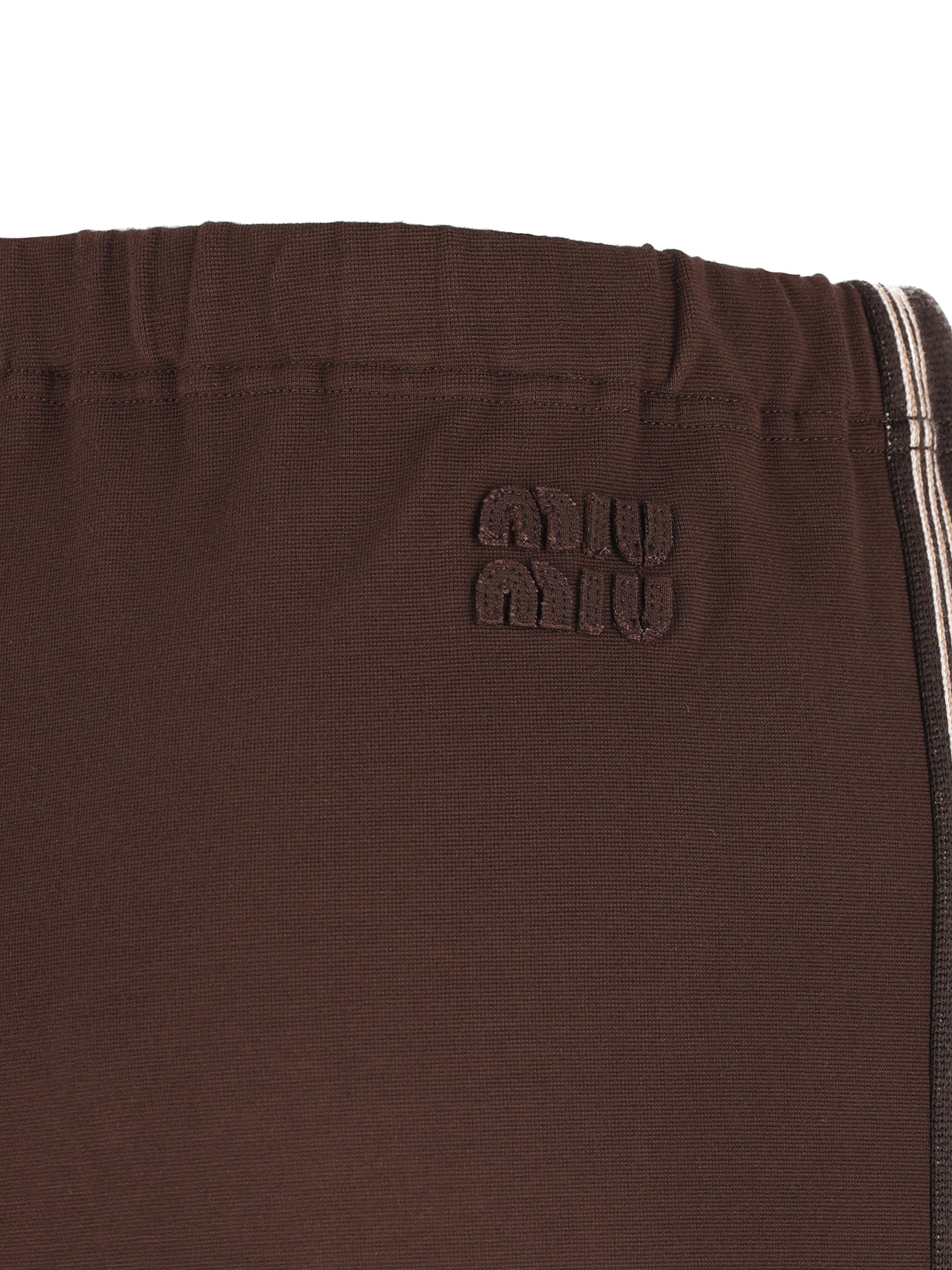 Pantaloni in maglia punto stoffa MP1935 18FQF0324 MIU MIU 