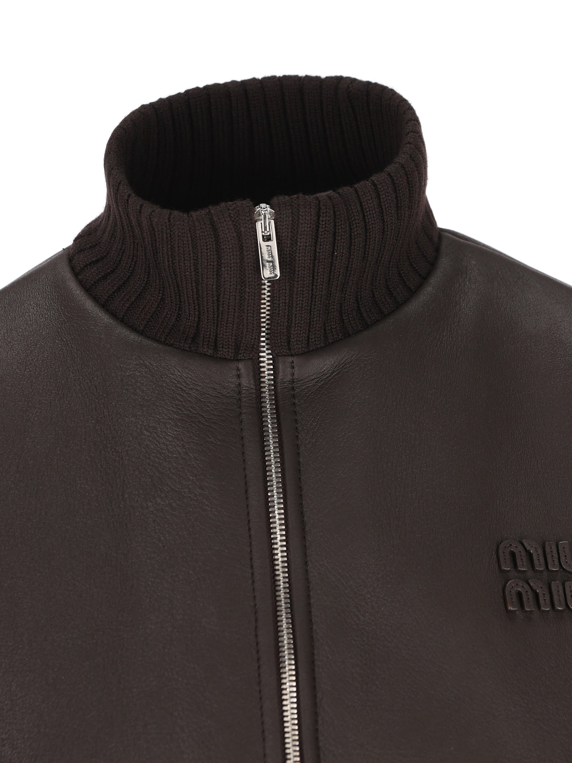 Giacca realizzata in pelle di montone. MPV961 172QF0003 MIU MIU 