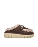 Slide realizzate in vera pelle di montone. FW531001A MOCHA MOU 